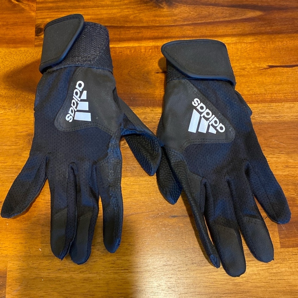 Boys Adidas batting gloves. Size Youth Large.